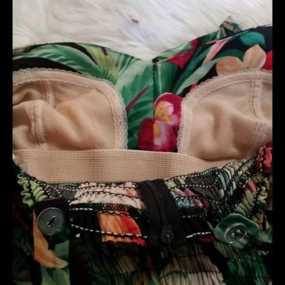 FLORAL SAND DOLLARS SUMMER SUN DRESS SIZE M - Picture 5 of 8